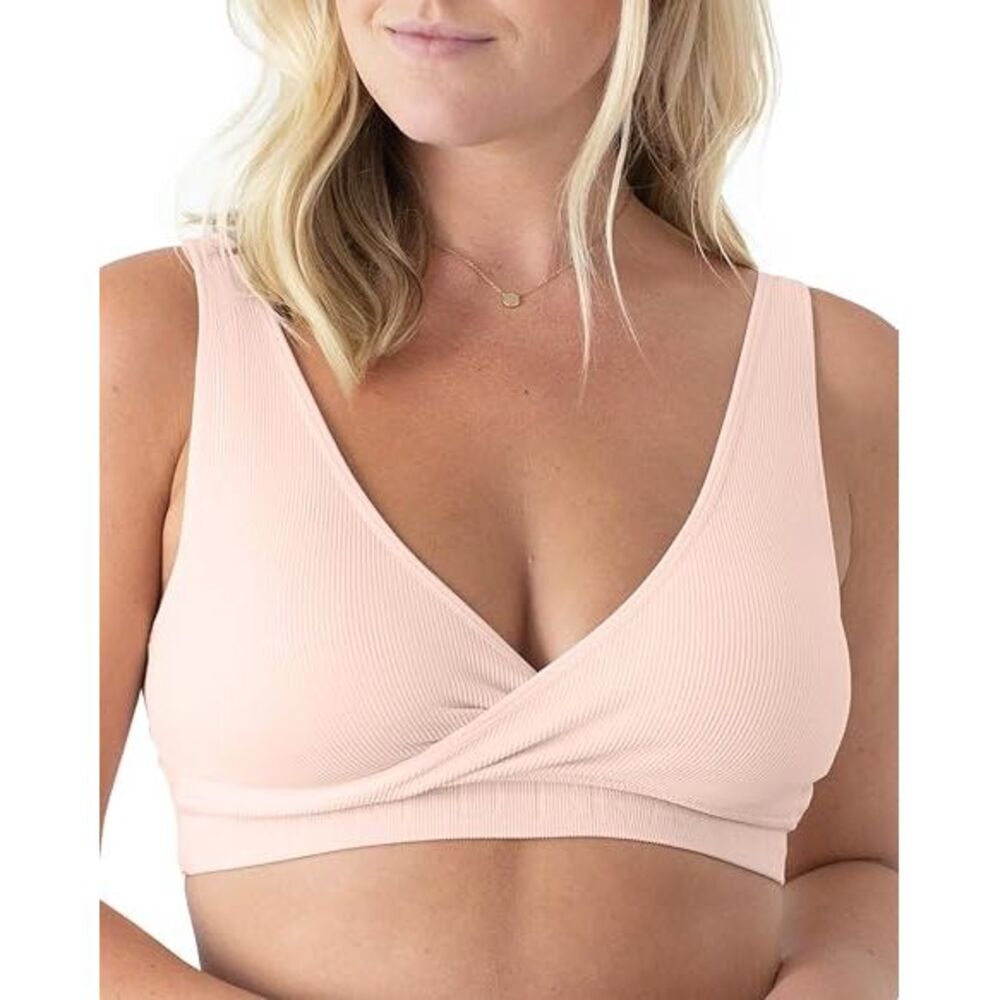 Women's Sublime Nursing Adjustable Crossover Bra - Pink 1X: Wireless